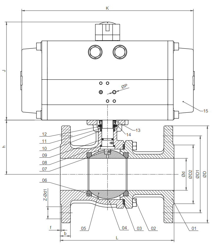 Spring Return Cast Steel Flanged Ball Valve Melbourne